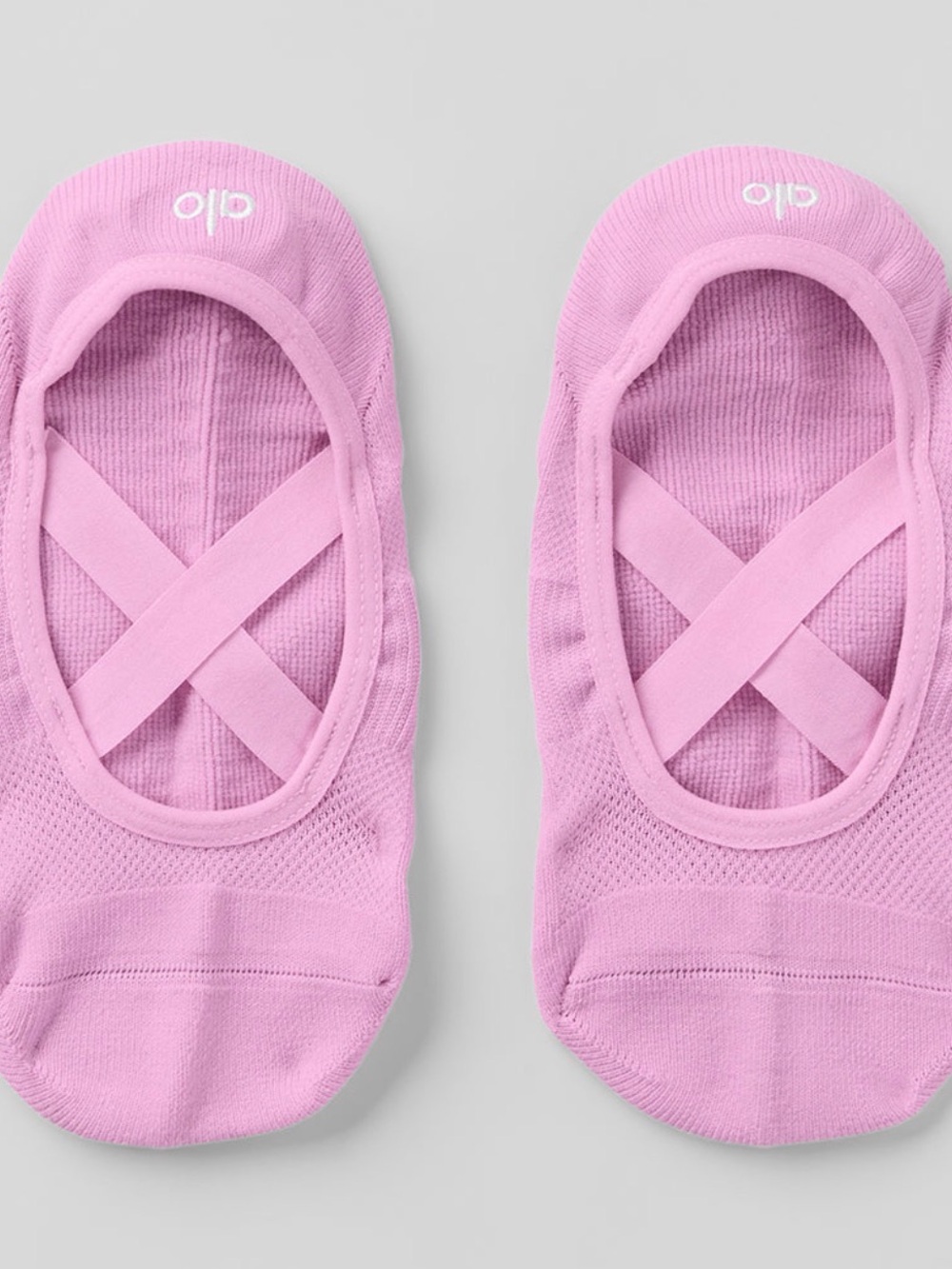NEW TWO PAIRS ALO Barre Grip Socks in Candy Heart Pink (Bundled)